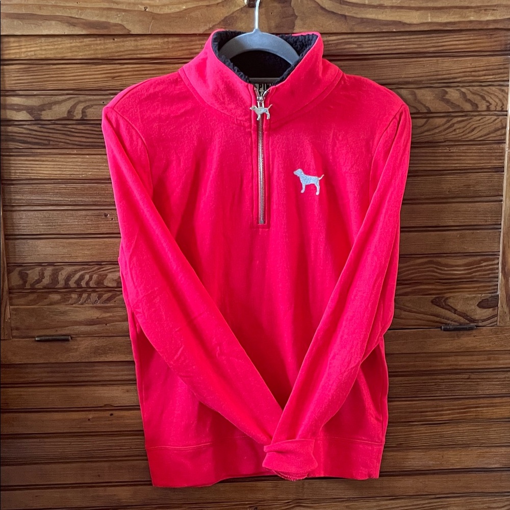 Red Victoria Secret PINK Quarter-Zip Pullover